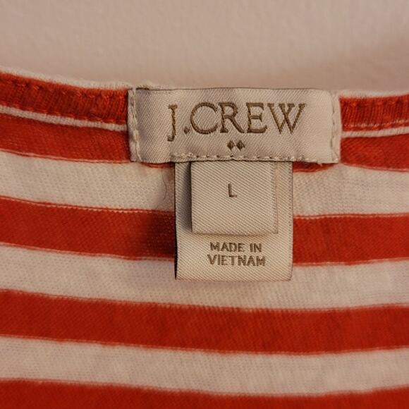 J Crew Red & White Candycane Striped Linen Cotton Sundress Size Large Coquette - Picture 4 of 9